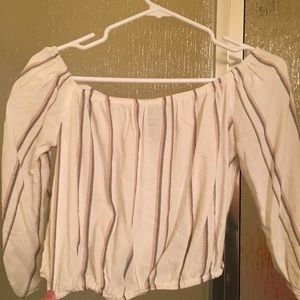 off the shoulder crop top